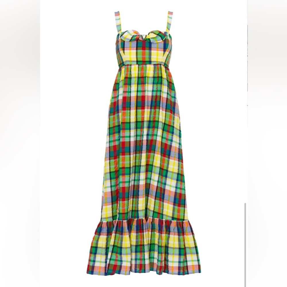 kate spade Multicolor Plaid Cotton Maxi Dress